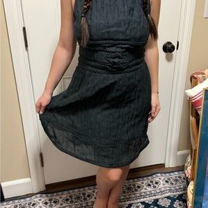 Chic Black Textured Mini Dress